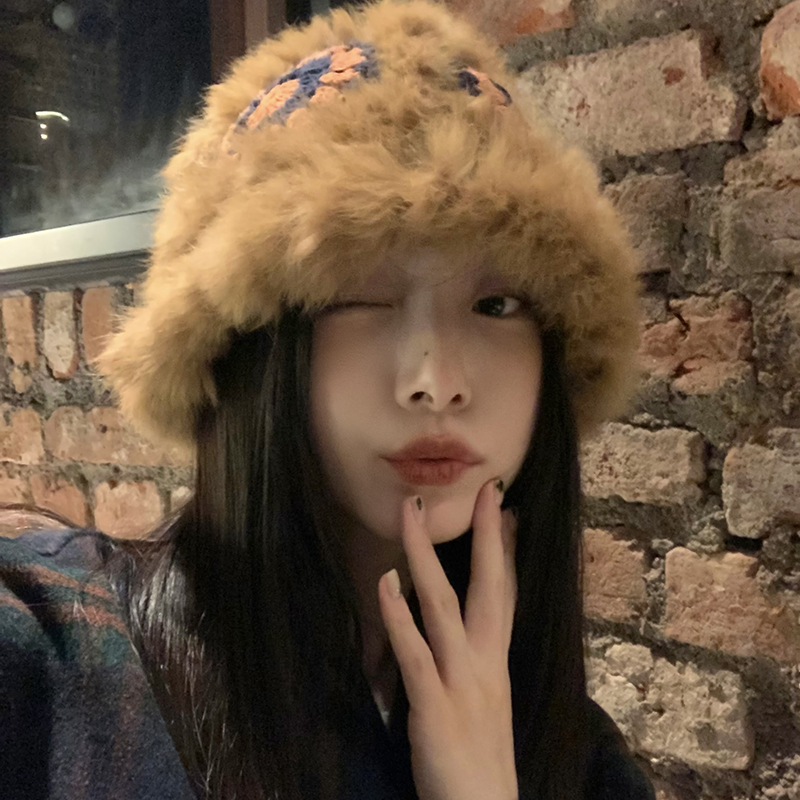 蜗牛爬爬家手工针织毛绒醒狮帽子