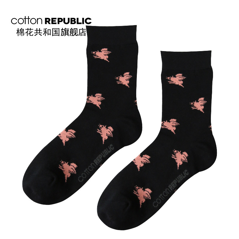 Cotton Republic/棉花共和国男士中筒袜商务休闲棉袜学院风学生袜