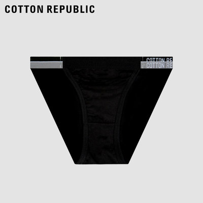 Cotton Republic/棉花共和国黑色吞架女三角内裤莫代尔性感纯色