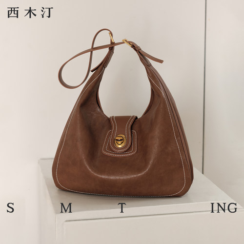 【西木汀】浪漫星球 托特包大容量2025新款秋冬牛皮单肩包高级感