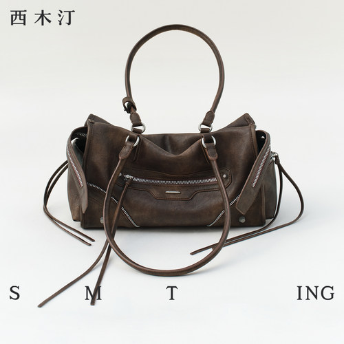 西木汀机车包女士单肩斜挎包