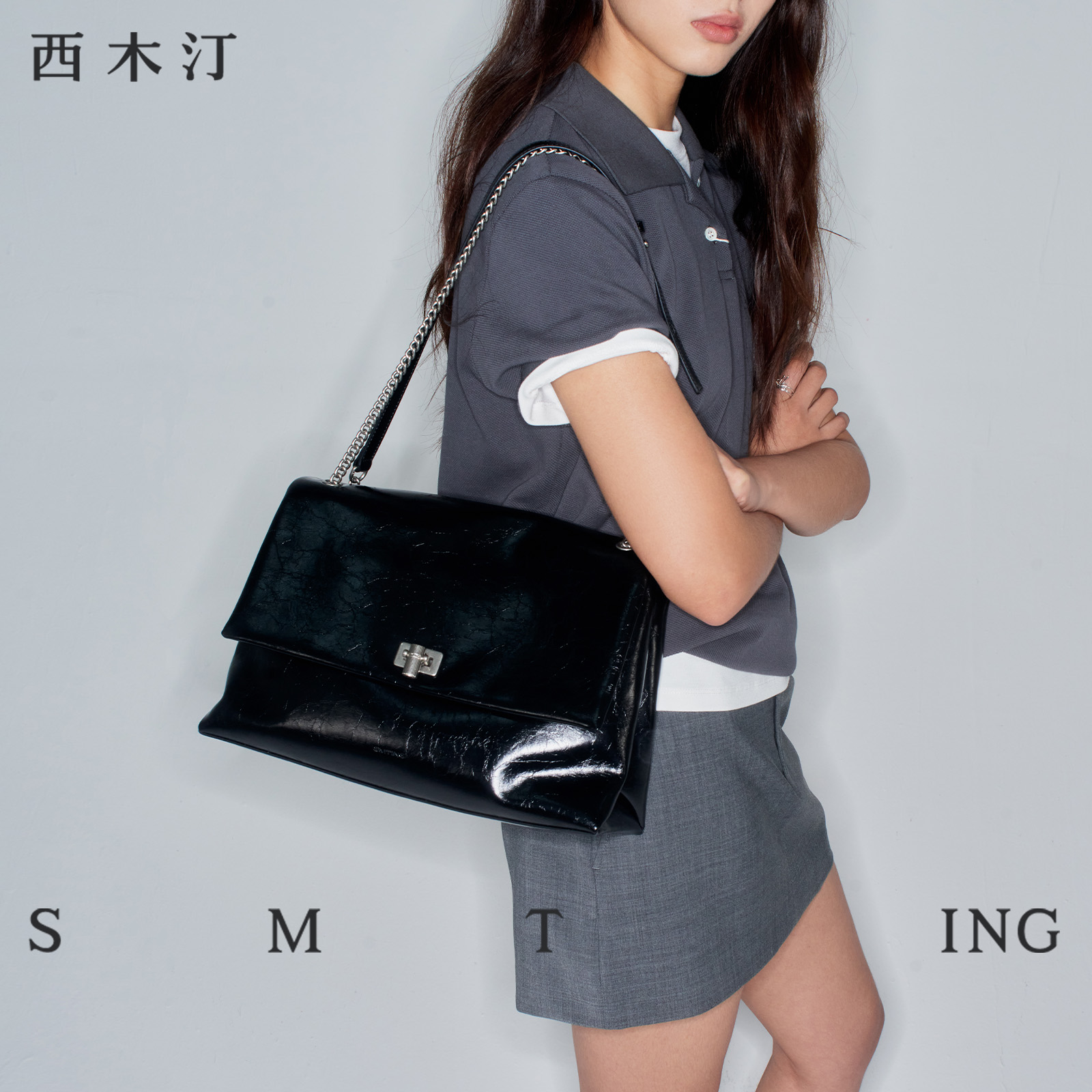 【西木汀】昨日重现黑色托特包2025新款单肩包小个子包包日常通勤