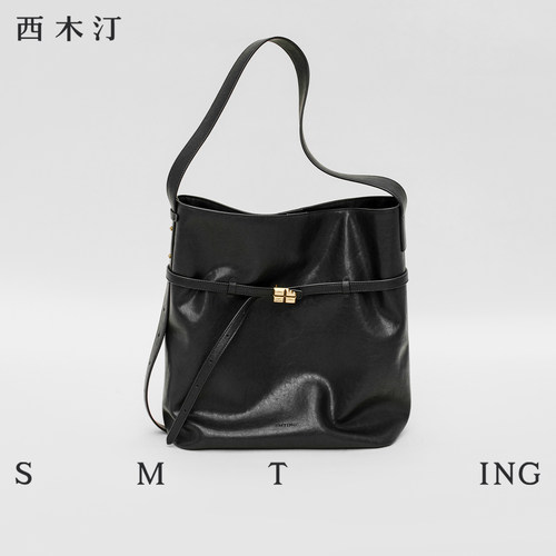 【西木汀】暗夜 大号水桶包女大容量2025新款斜挎包高级感手提包