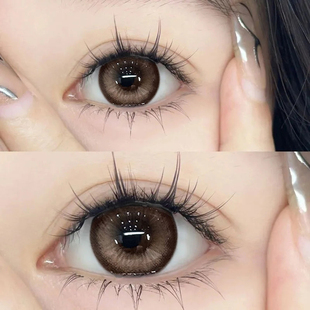 2片装】美瞳半年抛棕色年抛散光cos带度数隐形近视眼镜小大直径ws