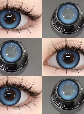 2片】半年抛美瞳蓝色cos混血大直径自然隐形眼镜正品官方旗舰店ws