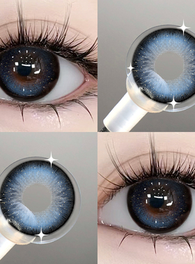 魔鬼鱼日抛美瞳30片一次性抛10片蓝色旗舰店隐形眼镜HC正装官网TN