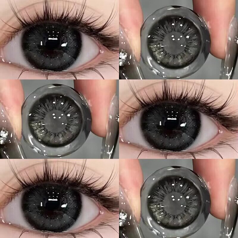 暗黑世界美瞳日抛网红黑色自然一次性隐形眼镜女新款cc正品官网TN