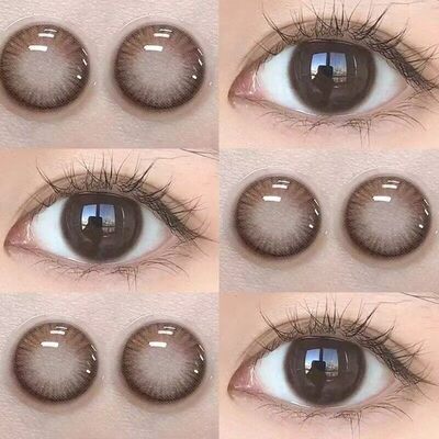 买1送1】OVOLOOK棕色美瞳半年抛小直径日常自然款彩色隐形眼镜5XX