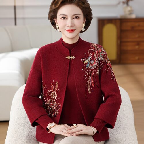 赋妤妈妈喜婆婆本命年毛衣外套