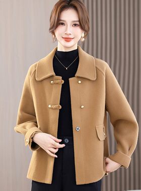 赋妤妈妈小个子高端双面呢大衣