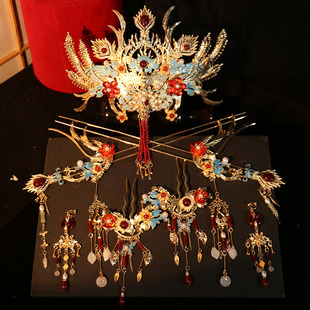 古风汉服秀禾头饰明制唐风新中式结婚头饰凤冠新娘百搭发饰品新款