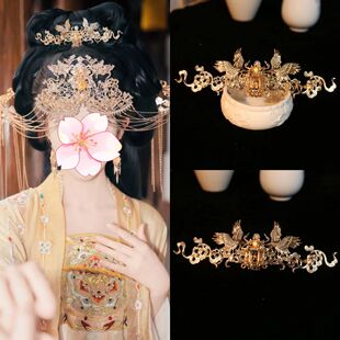 金缕衣头饰国风纯手工发冠古风神女汉服飞天异域明制配饰发饰套装
