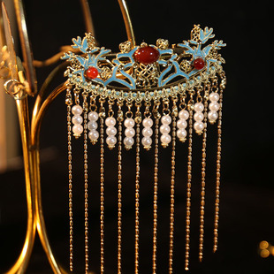 古风发饰明制发冠后压侧压重工质感精致汉服头饰配饰