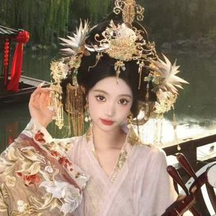 新款异域风神女飞天发凤冠头冠头饰古风额饰璎珞发链汉服配饰品女