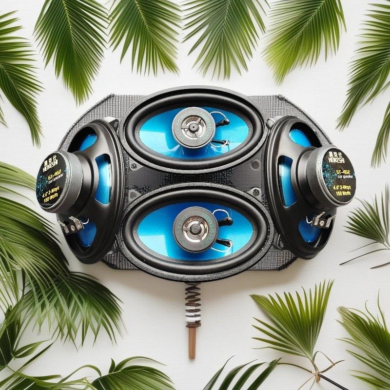 4x6寸汽车喇叭4欧高低音同轴车载适合普桑QQ/奇瑞风云/乐驰大功率