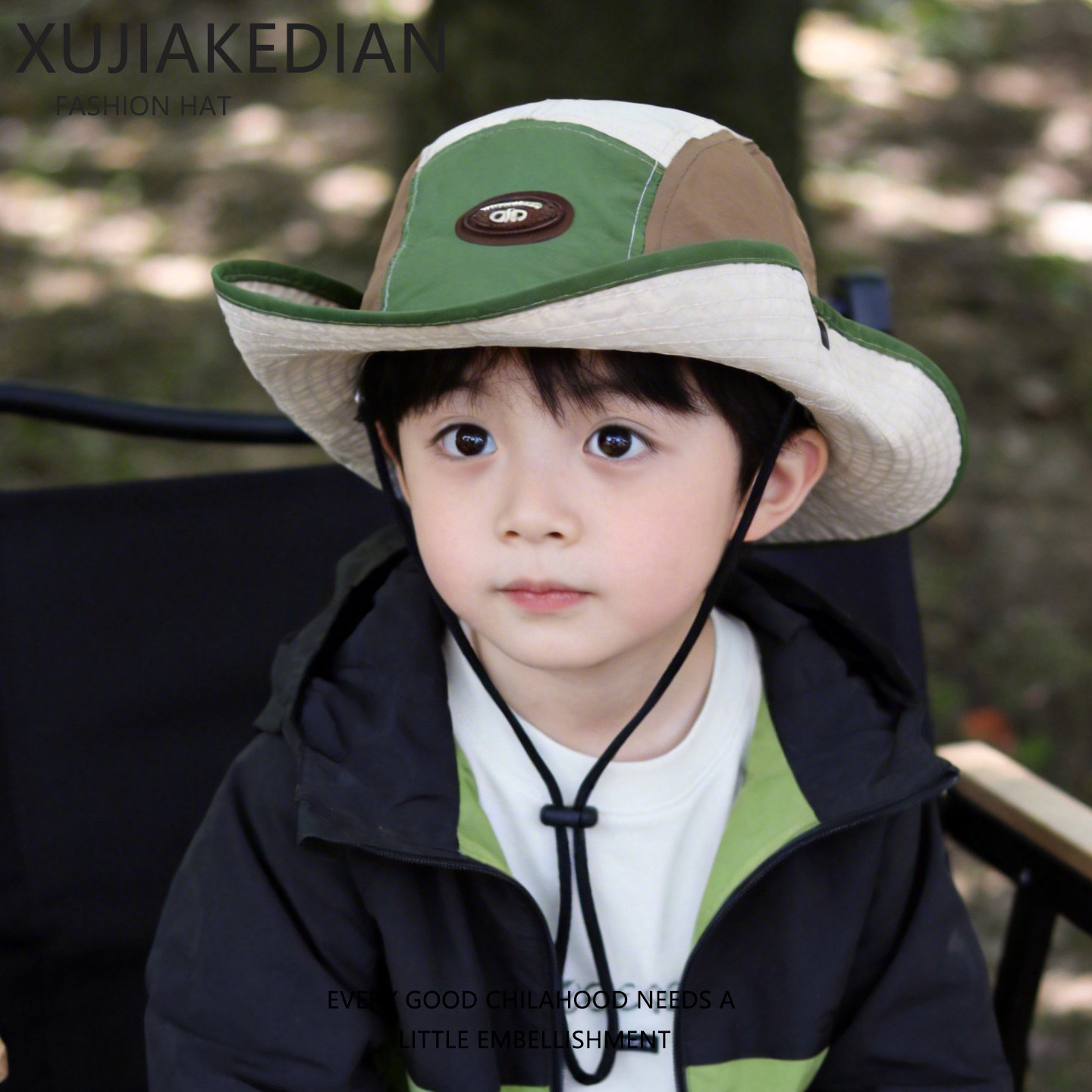 儿童遮阳帽子夏季薄款防晒大帽檐渔夫帽男女宝宝露营速干春天盆帽