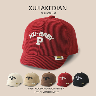 2025新款 男女童棒球帽男孩冬季 潮牌 婴儿鸭舌帽韩版 宝宝帽子春秋款