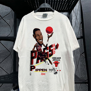 小领口半袖 T恤cec美式 潮 Pippen球星斯科蒂·皮蓬篮球短袖 Scottie