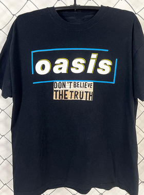 Oasis绿洲乐队cityboy美式高街重磅棉短袖复古潮流男女慵懒风T恤