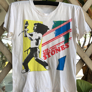 滚石乐队重金属摇滚Y2K高街潮流落肩短袖美式复古vintage男女T恤