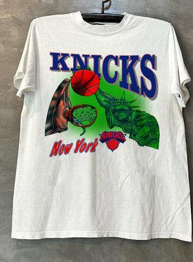 NewYork Knicks篮球运动短袖T恤Rapcore美式西海岸潮牌重磅棉tee