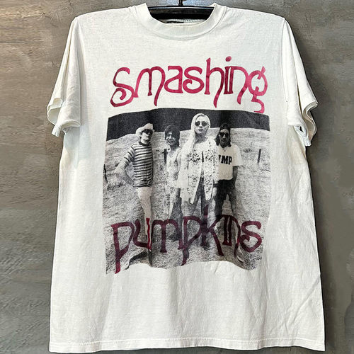 碎南瓜乐队美式高街摇滚棉半袖