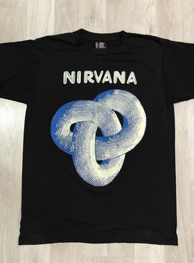 Nirvana涅盘天使摇滚乐队vintage美式复古男女短袖街头潮流T恤衫