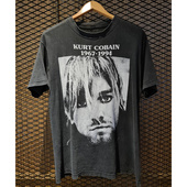 Kurt Cobain科特柯本涅槃乐队高街痞帅短袖 oversize男女重磅棉T恤