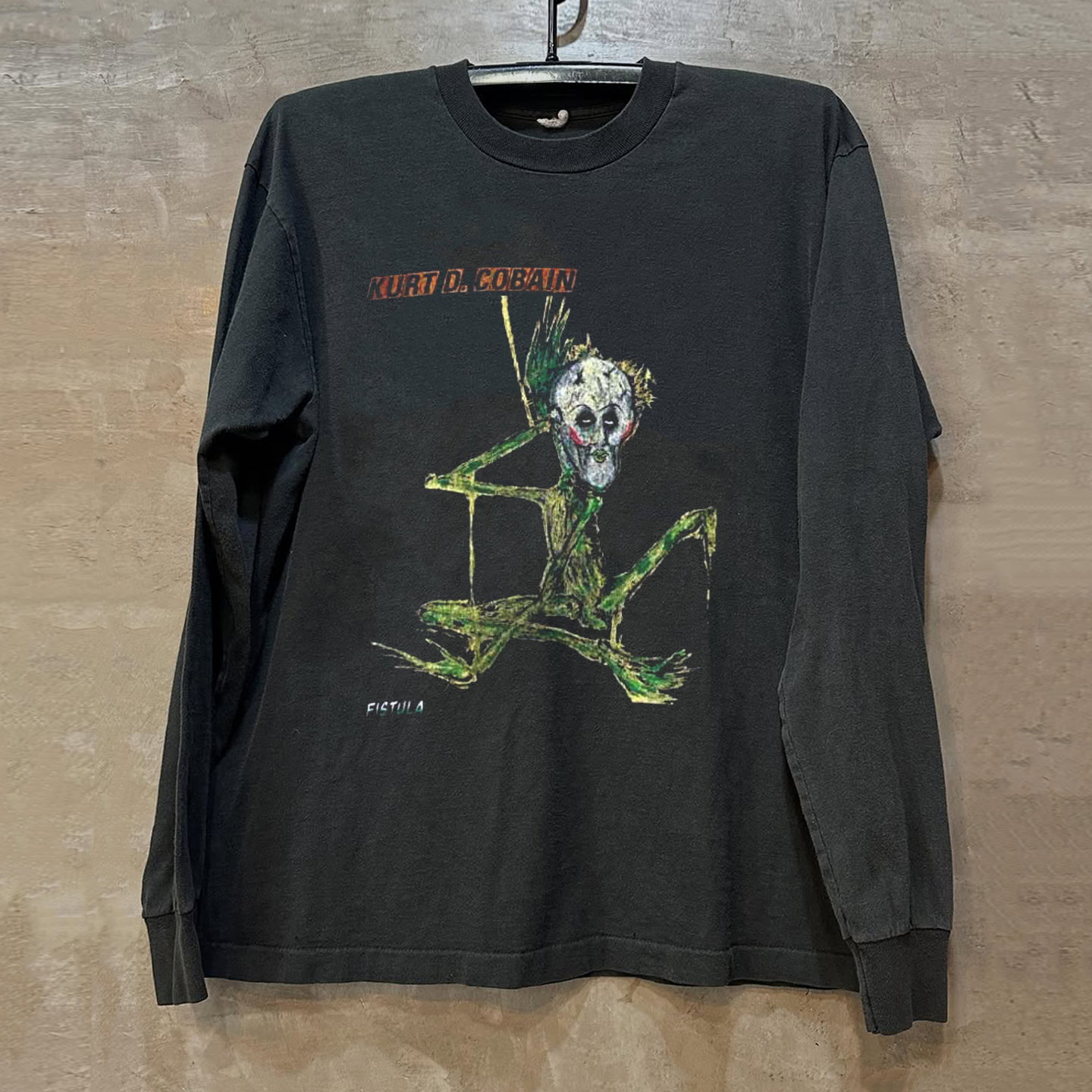 Kurt Cobain科特柯本乐队周边美式复古小众潮牌印花长袖情侣款T恤