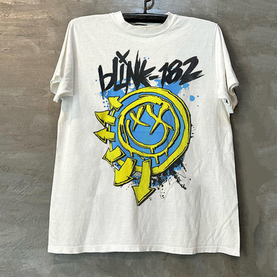 眨眼乐队美式重磅纯棉短袖T恤潮