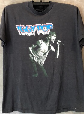 Iggy Pop伊基·波普朋克摇滚短袖ins潮牌痞帅质感男女纯棉印花T恤