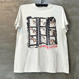 T恤chic重磅潮牌美式 圆领棉tee Pumpkins碎南瓜乐队短袖 Smashing