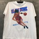 Slam Dunk灌篮高手流川枫动漫周边重磅纯棉短袖 vintage复古T恤男