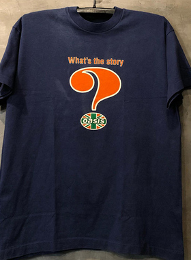 Oasis绿洲摇滚乐队美式古着vintage潮流落肩短袖男女质感半袖T恤