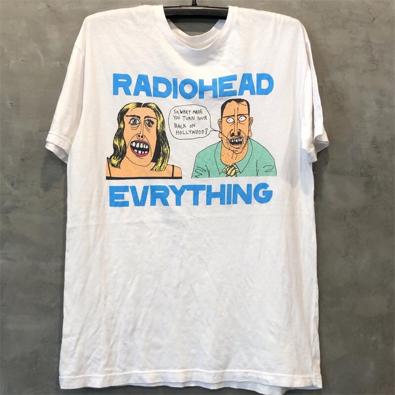 Radiohead电台司令欧美街头摇滚BF风纯棉宽松短袖男女质感T恤潮