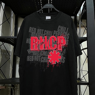 Hot 五分袖 Chili T恤cec高级感美式 男 Peppers红辣椒乐队短袖 Red