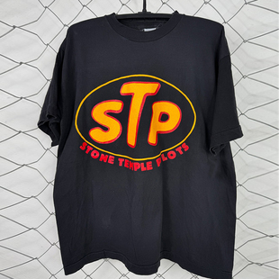 Stone Temple Pilots石庙向导乐队chic重磅美式短袖T恤复古潮tee