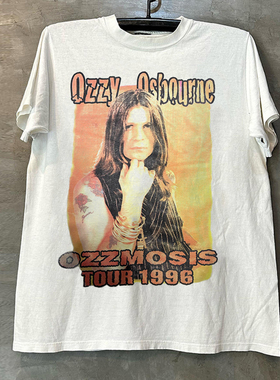 Ozzy Osbourne歌手奥兹奥斯朋vibe直喷人像美式复古短袖T恤潮tee