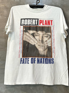 Robert Plant罗伯特·普兰特专辑周边cec美式高街小领口短袖T恤潮