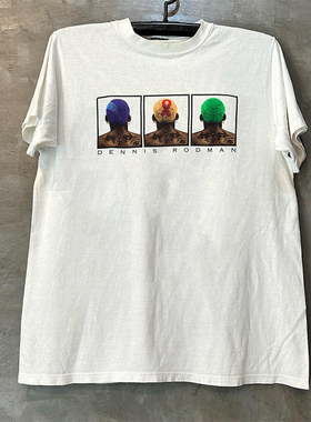 Dennis Rodman罗德曼欧美高街Y2K嘻哈cec痞帅短袖男女纯棉质感T恤