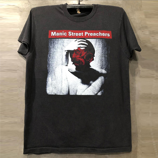 T恤 Preachers疯狂街头传教士摇滚乐队重磅痞帅短袖 Manic Street