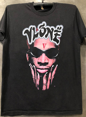 Rodman篮板王罗德曼人像直喷印花短袖T恤chic美式重磅情侣半袖潮