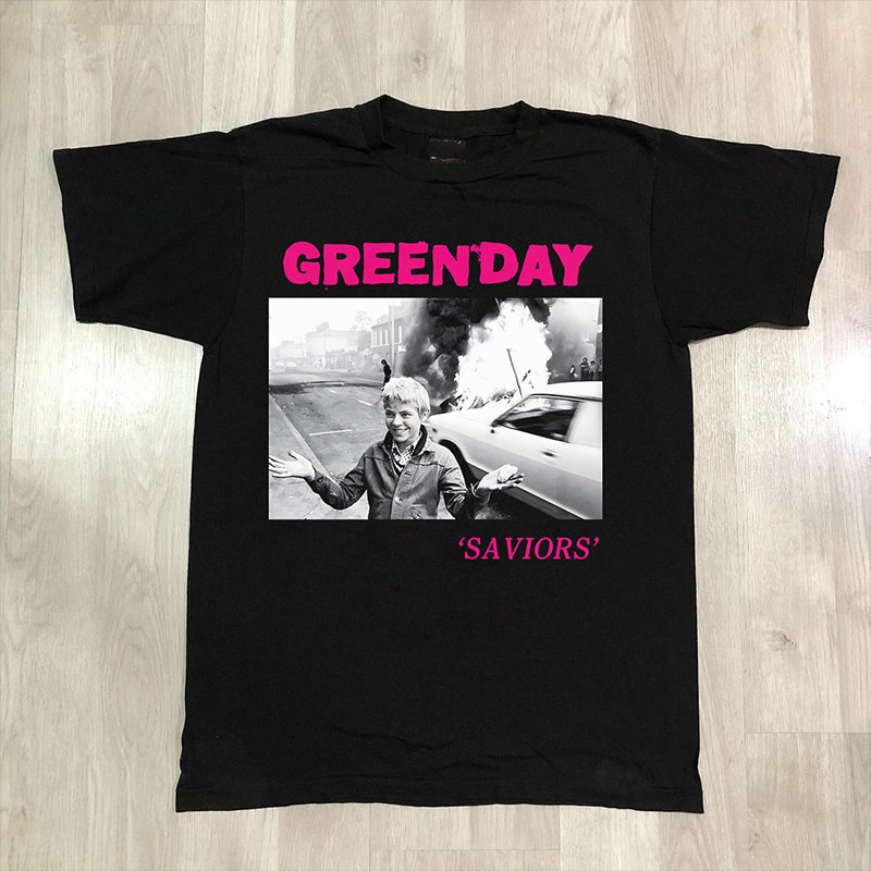 Green Day绿日乐队街头朋克风摇滚hiphop纯棉圆领短袖男女质感T恤