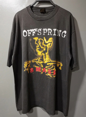 The Offspring后裔乐队美式摇滚休闲嘻哈vintage复古男女短袖T恤