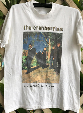 The Cranberries小红莓乐队高级感人像印花短袖vintage复古T恤男
