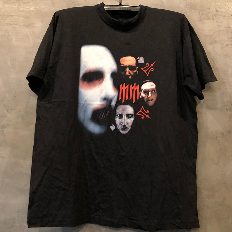marilyn manson玛丽莲曼森宽松复古vintage高街男女慵懒风短袖t恤