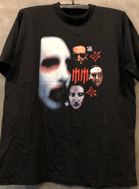 Marilyn Manson玛丽莲曼森宽松复古VinTage高街男女慵懒风短袖T恤
