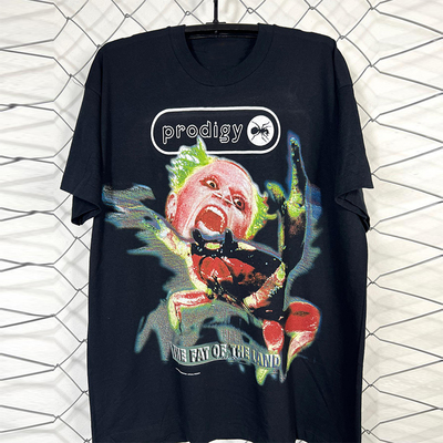 超凡摇滚乐队美式纯棉小领口T恤