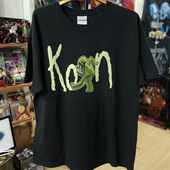 Korn科恩金属摇滚乐队短袖 T恤vintage暗黑系复古质感半截袖 潮tee