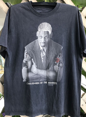 Rodman罗德曼篮球运动风美式街头嘻哈hiphop短袖男女纯棉质感T恤